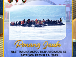 RENANG JARAK JAUH ULET TARUNA AKPOL TK. IV ANGKATAN 56 BATALYON PRESISI DI PUSDIK BRIMOB LEMDIKLAT POLRI
